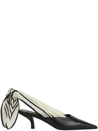 Toteme Black Scarf Slingback Pumps