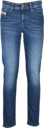 Diesel Slandy Jeans - Dames - Slim Fit Jeans - Blauw - W27 - Katoen - Jeans