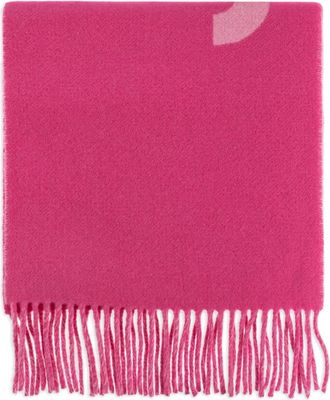 Jacquemus Sciarpa con logo e frange - Rosa