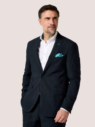 Koy Clothing Linen Blazer in Navy at Nordstrom, Size 48