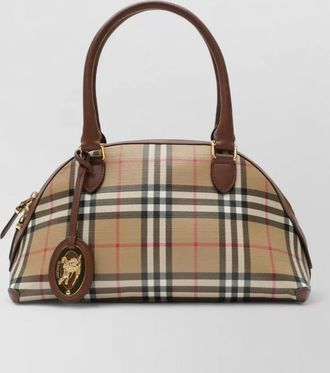 Burberry check small canvas shoulder bag