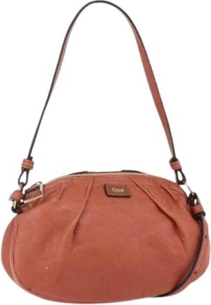 Chlo&eacute; Pre-owned Shoulder Bags, female, Orange, Size: ONE SIZE Pre-owned Vintage shoulder bag