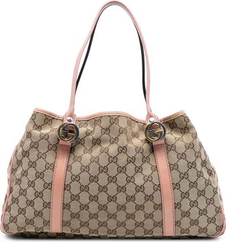 Gucci Pre-owned Womens Gg Canvas Twins Tote - Tan Textile - One Size