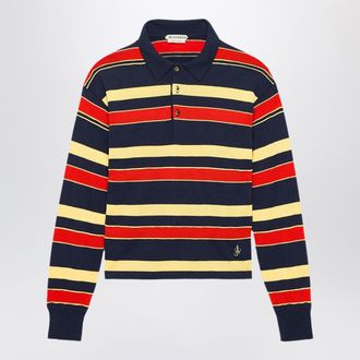 J.W.Anderson Jw Anderson Marineblau gestreiftes Poloshirt aus Baumwollmischung