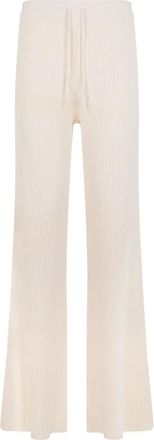 Alberta Ferretti Elegante Veelzijdige Broek - Dames - Wijde Broeken - Wit - S - Wol - Broeken