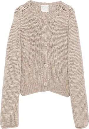 Forte_Forte My Knit Mandorla Cardigan - female - Forte Forte - Cardigans - Beige - M - Knitwear