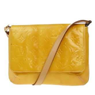 Louis Vuitton Thompson Street Monogram Vernis Yellow Patent_Leather Handbag (Pre-Owned)