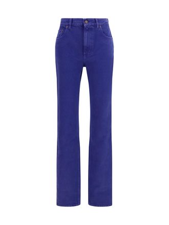 Chlo&eacute; Cotton Denim Jeans - Blue