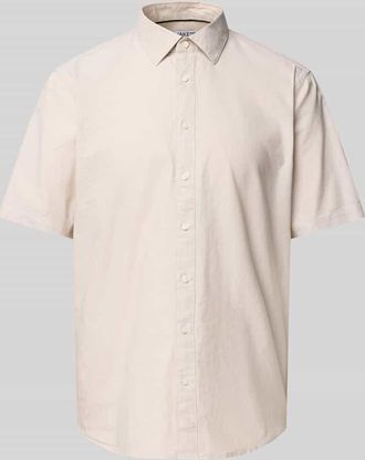 Jake*s Casual Fit Business-Hemd mit 1/2-Arm in Sand, Größe XXL