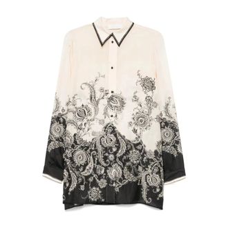 Zimmermann Shirts, female, Multicolor, Size: L Relaxed Shirt for Women