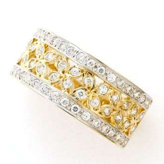 C&A White Gold Yellow Gold White Gold (14K) Yellow Gold (14K) Band Ring (Pre-Owned)