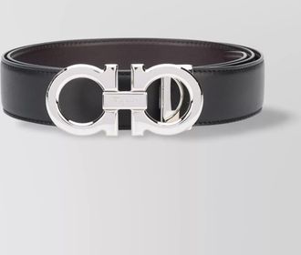 Ferragamo reversible belt with polished gancini buckle