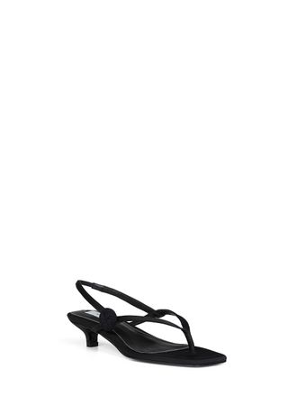Toteme Satin Slingback Sandals - Black