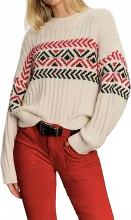 Sanctuary Send It Sweater In Chalk Multi