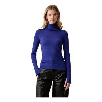 Patrizia Pepe Dolcevita Turtleneck - Dames - Truien - Blauw - Maat: S Wol