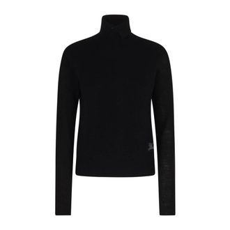 Burberry Dames, Truien, Zwart, Maat: M Wol