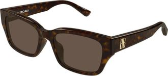 Balenciaga Sunglasses, unisex, Brown, Size: 56 MM Rectangular Sunglasses