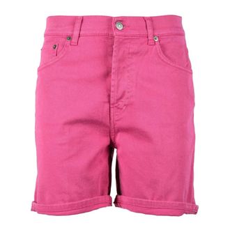 Dondup Casual Stretch Katoenmix Shorts - Dames - Denim shorts - Roze - W26 - Katoen - Korte Broeken