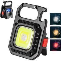 OEM Linterna Led Llavero, 500 L&uacute;menes, Recargable, Resistente Al Agua, Port&aacute;til, Con Indicador De Bater&iacute;a, Abridor De Botellas Y Base Magn&eacute;tica, Ideal Par