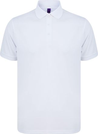 Henbury HB465 Mens Recycled Polyester Polo Shirt - White - S