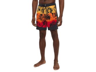 Hurley Phantom Eco Curves Boardshort 17 Mens Swimwear Black/Palm : 36, Elastane/Polyester