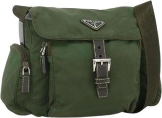 Prada Pre-owned Cross Body Bags, female, Green, Size: ONE SIZE Pre-owned Vintage Shoulder Bag