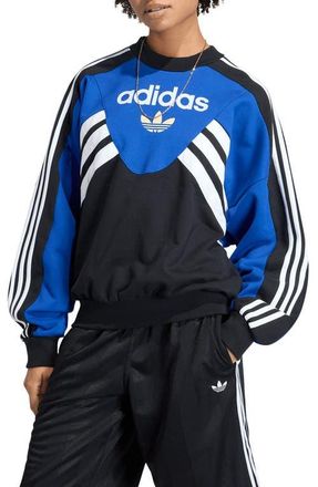 adidas Originals Cutline Logo Cotton Sweatshirt in Team Royal Blue/Black at Nordstrom, Size X-Small