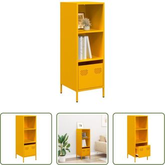 vidaXL vidaXL Credenza con cassetto - Credenza Giallo Senape 35x39x103,5 cm in Acciaio