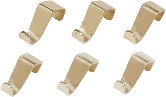 Ballard Designs Essential Stocking Holder Hooks - Set of 6 - Brass - Ballard Designs
