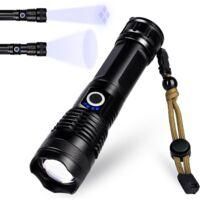 OEM Linterna Led De 1200 L&uacute;menes - Recargable Por Usb Tipo C - Aleaci&oacute;n De Aluminio Resistente Al Agua - Zoom Para Camping Y Emergencias - Xhp50