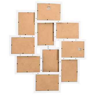 Berkfield Home Modern Collage Photo Frame for 10x(13x18 cm) Picture White MDF | Size: 13x18 cm