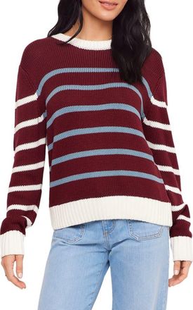 Karen Kane Striped Crewneck Sweater in Multi Color at Nordstrom, Size X-Small