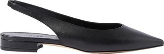 Scarosso Elegante Zwarte Slingback Ballerinas - Dames - Ballerinas - Zwart - 41 EU - Leer - Schoenen