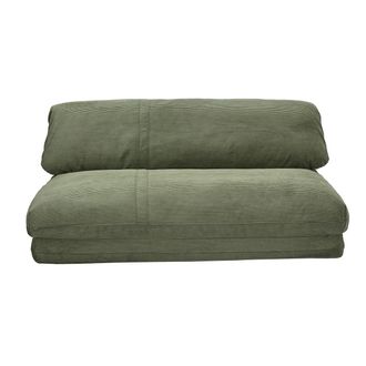 Miliboo Miliboo - Sill&oacute;n Convertible De 2 Plazas En Terciopelo Acanalado Verde Caqui Spencer