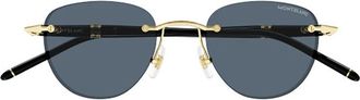 Montblanc Mb 0412S Zonnebril - Heren - Zonnebrillen - Zwart - ONE Size - Accessoires
