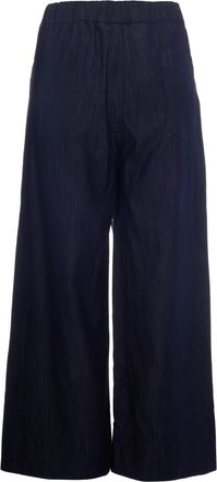 Max Mara Womens Denim Trousers Jour Dark Midnight Blue Cotton