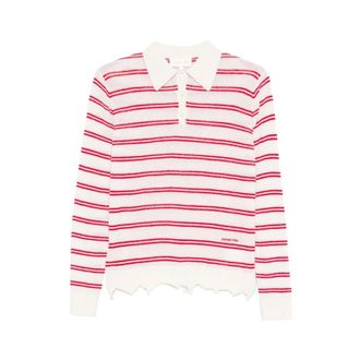 Shushu/Tong Polo Shirts, female, Multicolor, Size: 2XS Striped Polo Sweater