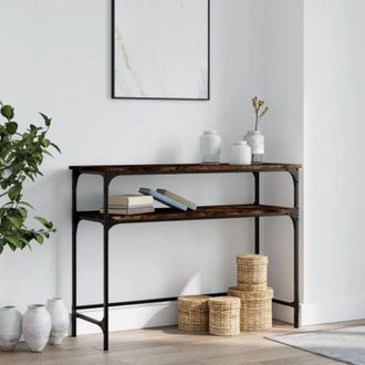 vidaXL Vidaxl - Mesa Consola Madera De Ingenier&iacute;a Roble Ahumado 100x35,5x75 Cm