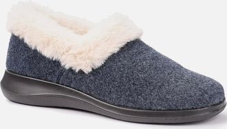 Hotter Womens Snug II Womens Warmlined Slippers - Navy - Size: 5