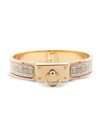 Hermès Bracciale smaltato PM con ciondoli Anneau Flots Fleures Et Frontaux 2010-2025 - Rosa