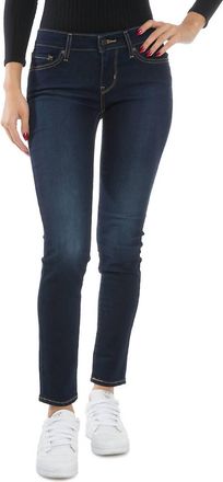 Levi's 711 Skinny Indigo Ridge Waterless Dye Jean In Dark Blue