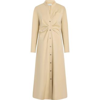 C&acirc;llas Milano GENNY Longsleeve Shirtdress in Pale Camel at Nordstrom, Size 0 It