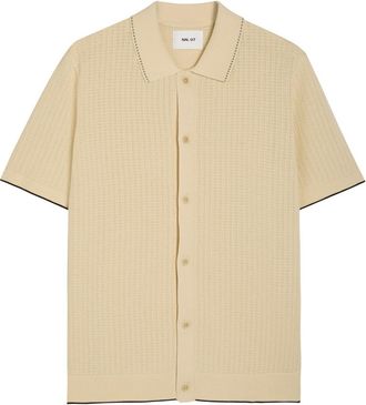 Nn.07 Nalo Textured-knit Cotton Shirt - Beige - Xxl