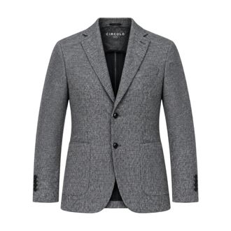 Circolo 1901 Blazer Special Print Pied de Poule - - Jackets - Uomo - Grigio - XL