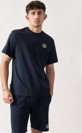 Aquascutum Mens Aquascutum Mens Badge T-Shirt - Navy 11 - Black - Size: 38