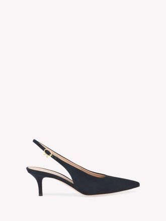 Gianvito Rossi Robbie Sling 55 Pump in Blue Leather at Nordstrom, Size 36.5