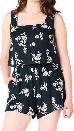 Dex Clothing Blanche Floral Shorts In Black