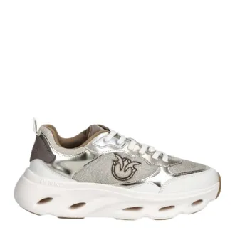 Pinko Ss0167P144Z22 Mesh/Mirror Trainers - female - PINKO - Sneakers - Gray - 6 UK - Shoes