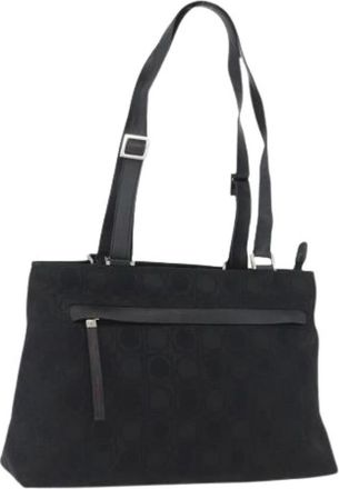 Ferragamo Pre-owned Canvas Tote Bag - Dames - Vintage Shopper - Zwart - ONE Size - Vintage