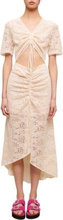 Maje Ridora Lace Dress in Ecru at Nordstrom Rack, Size 10 Us / 42 Eu